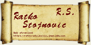 Ratko Stojnović vizit kartica